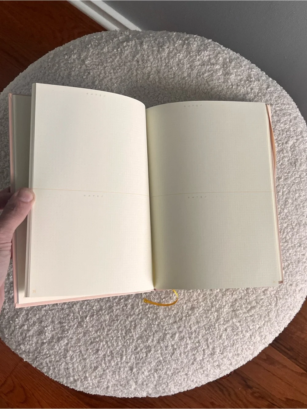 Sunny Minimal Pastel Pink Dot Grid Daily & Reviewing Log Notebook Journal